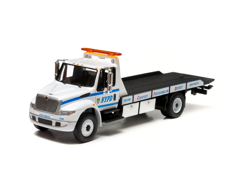 Hot Wheels - International Durastar 4400 NYPD Flatbed -