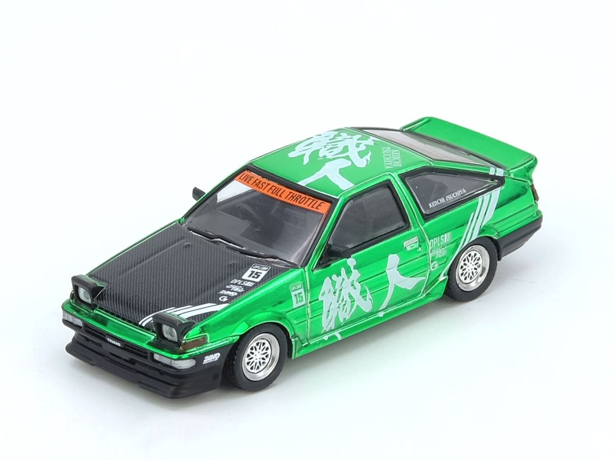 Hot Wheels - Toyota Sprinter TRUENO AE86 Chrome Green 2025 Thailand Diecast Expo -