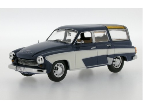 Hot Wheels - Wartburg 311 Camping 4-Doors - Dark Blue and Off White - 1960 -