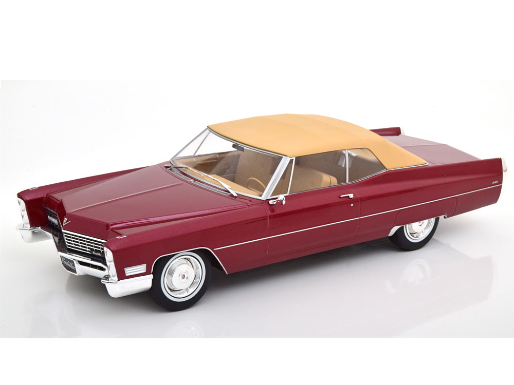 Hot Wheels - Cadillac DeVille Convertible mit Softtop 1967 bordeaux-rotmetallic - 