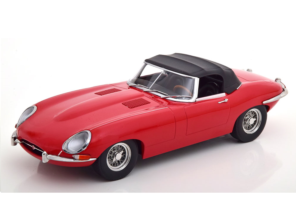 Hot Wheels - Jaguar E-Type Cabrio LHD geschlossen Series 1 1961 rot -