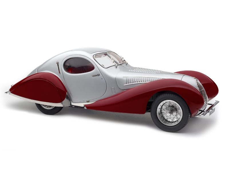 Hot Wheels - Talbot-Lago Coupé T150 C-SS Figoni & Falaschi “Teardrop”, 1937-39 silver / red -