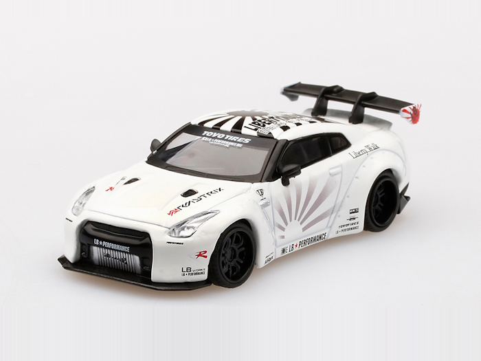 Hot Wheels - LB★WORKS Nissan GT-R (R35) Type 1 , Rear Wing ver 1+2 White -