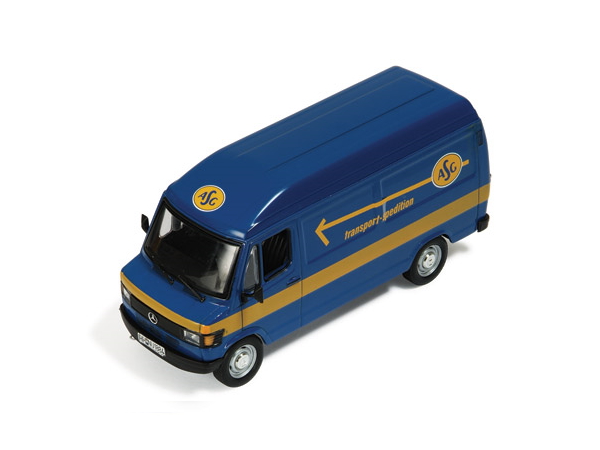 Hot Wheels - Mercedes 207D Van (ASG) 1987 Blue and Yellow  - 