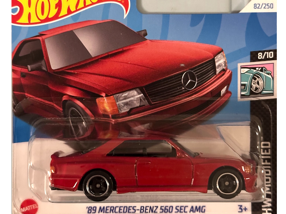 Hot Wheels `89 Mercedes-Benz 560 SEC AMG – blister JBB85