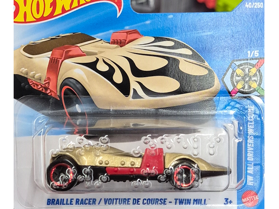 Hot Wheels - Braille Racer - Twin Mill - JJJ11