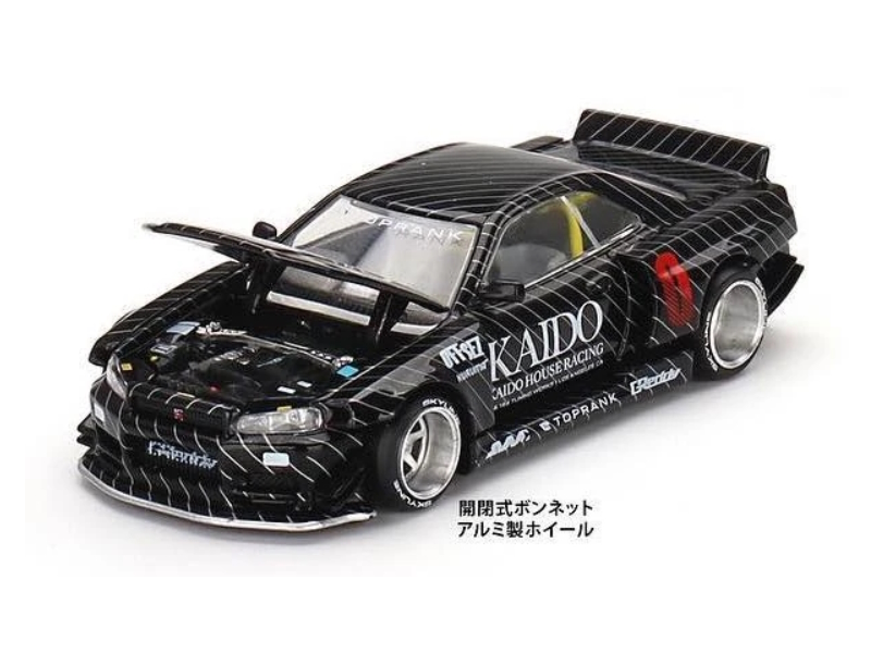 Hot Wheels - Nissan Skyline GT-R (R34) Kaido Works Black Limited -