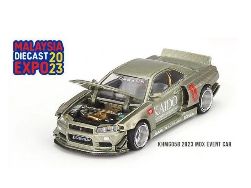 Hot Wheels - Nissan Skyline GT-R (R34) Kaido Works Millennium Jade 2023 MDX -
