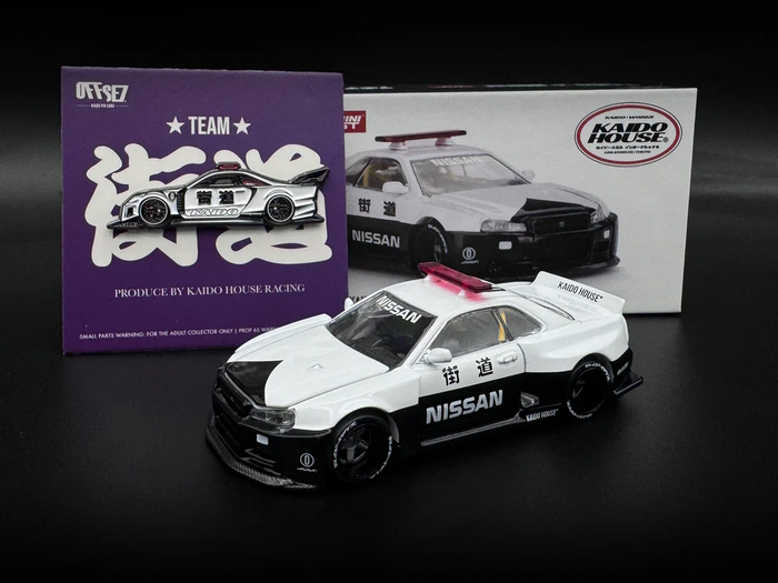 Hot Wheels - Nissan Skyline GT-R (R34) Kaido Works V2 Aero (Japan Police) -
