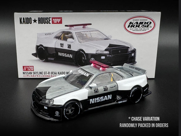 Hot Wheels - Nissan Skyline GT-R (R34) Kaido Works V2 Aero (Japan Police) -