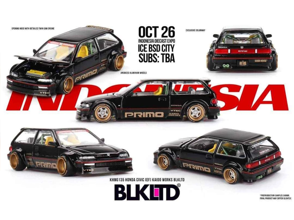 Hot Wheels - Honda Civic (EF) Kaido Works BLKLTD -