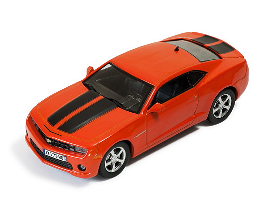 Hot Wheels - Chevrolet Camaro 2012 Metallic Orange with Black Stripes -