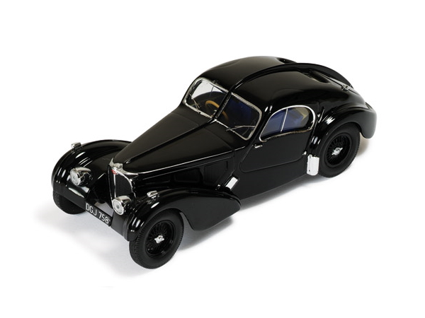 Hot Wheels - Bugatti Type 57S Coupe Atlantic 1938 Black (Blue Interiors) -
