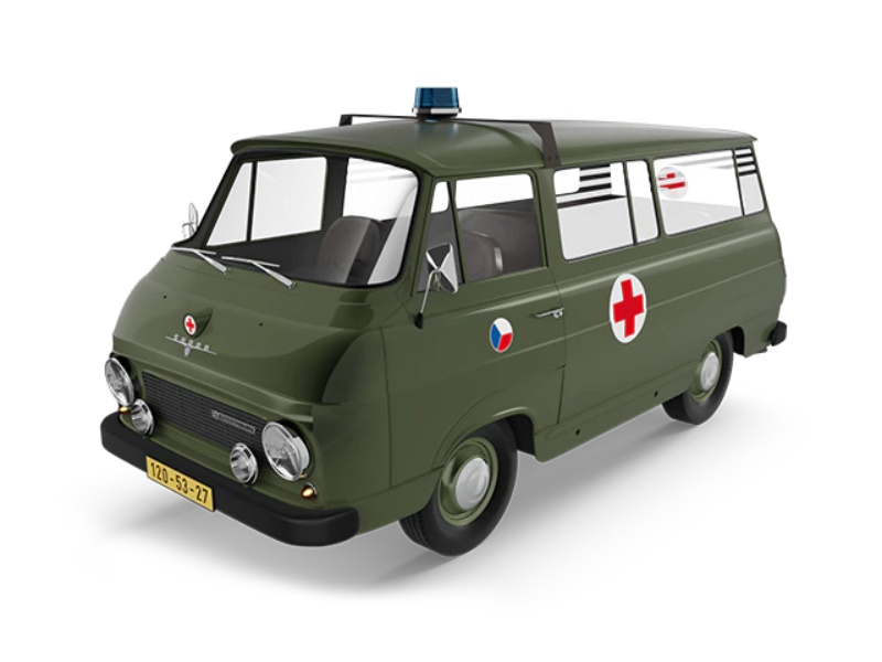 Hot Wheels - Škoda 1203 – vojenská sanitka - 