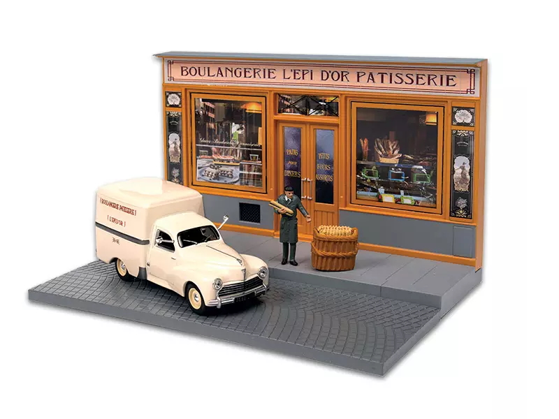Hot Wheels - Peugeot 203 - Diorama la livraison du boulanger -