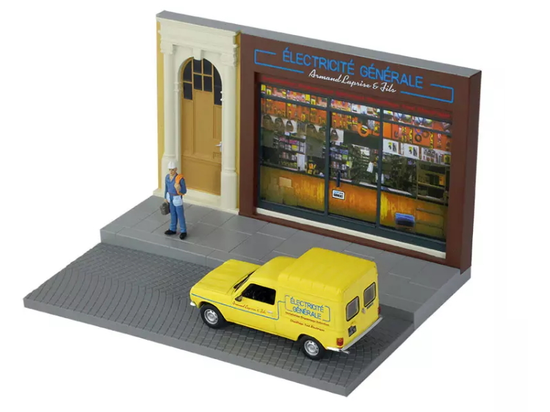 Hot Wheels - Simca 1100 - Diorama l’intervention de l’électricien -