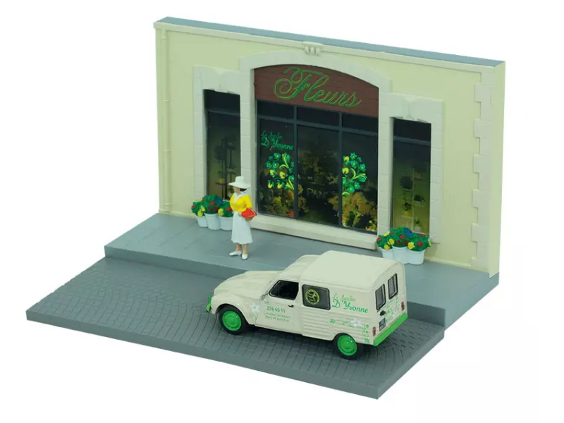 Hot Wheels - Citroën Acadiane - Diorama La fleuriste - 