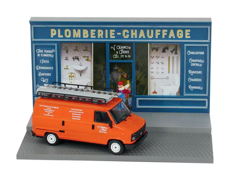 Hot Wheels - Citroën C25 - Diorama l’intervention du plombier -