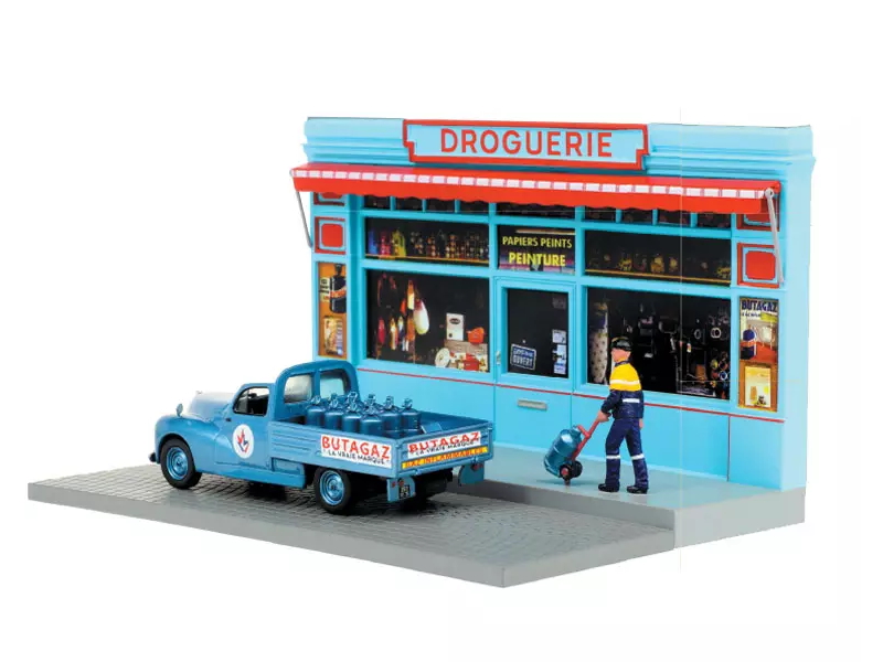 Hot Wheels - Peugeot 203 Pick-Up - Diorama Le livreur de bouteilles de gaz -