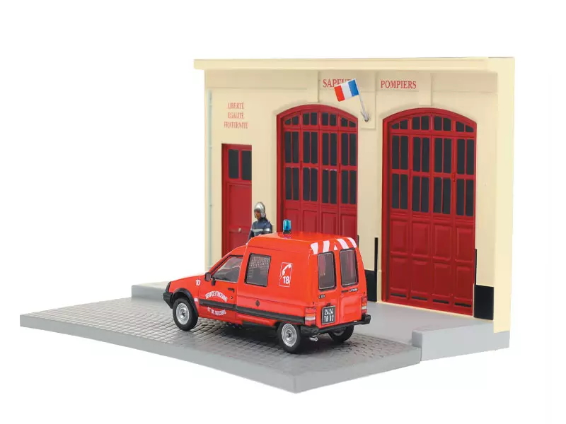 Hot Wheels - Citroën C15 - Diorama le Pompier -