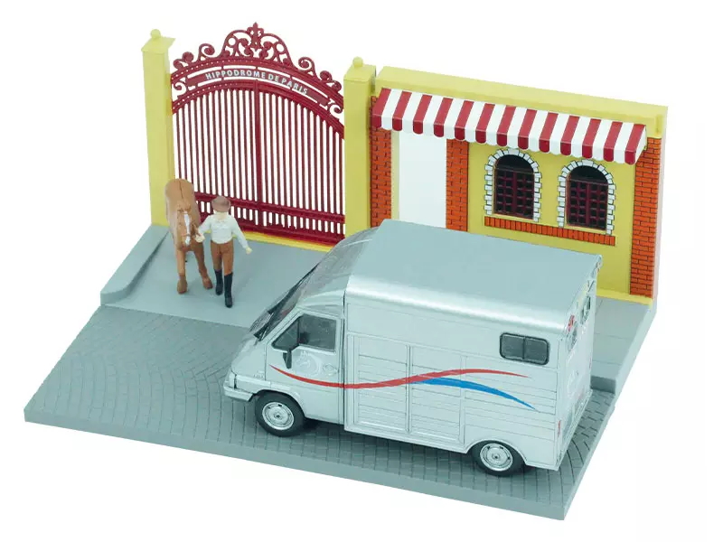 Hot Wheels - Renault Master Van - Diorama l’éleveur de chevaux -